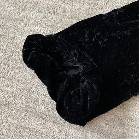 Splendid Black Velvet Bomber Jacket - Picture 6 of 12